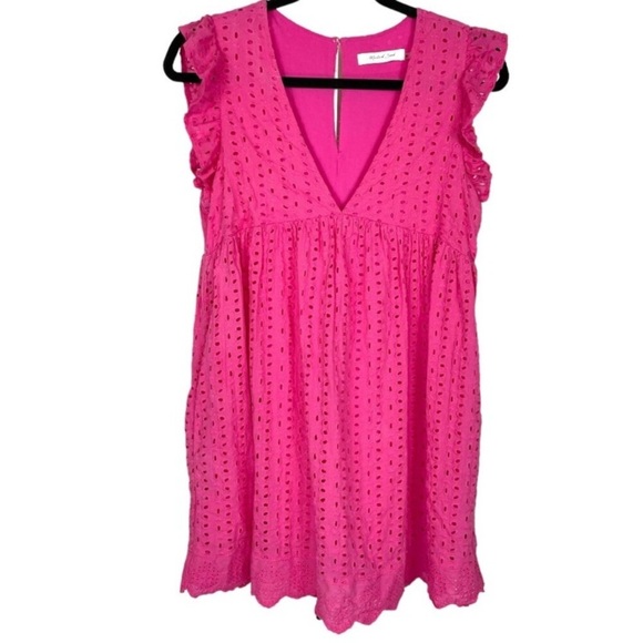 MUSTARD SEED Pink Eyelet Baby Doll Romper, EUC - Picture 2 of 14